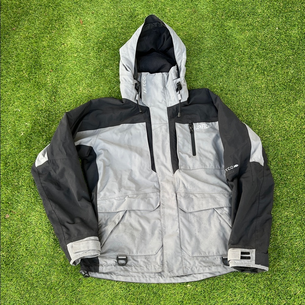 AFTCO Two-Tone Black and Gray Jacket - Picture 2 of 4